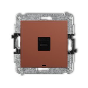 Dubbel USB-C-terracotta