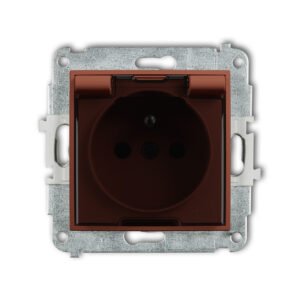 Spatwaterdicht-stopcontact-terracotta